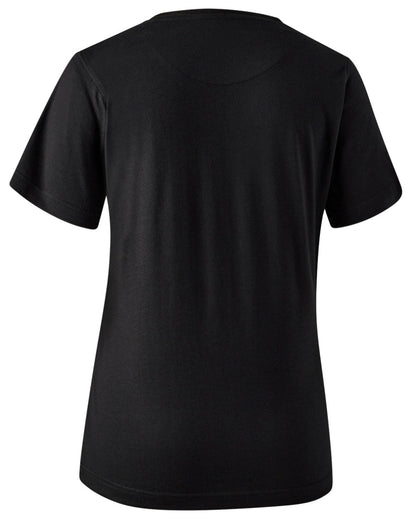 Black coloured Deerhunter Lady Jubilee T-Shirt on white background 