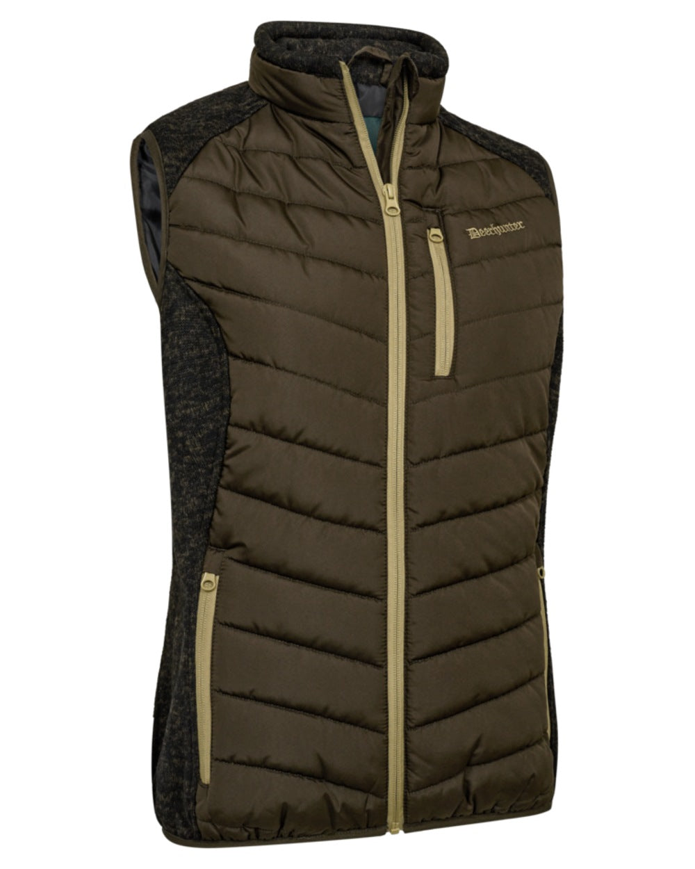 Fallen Leaf coloured Deerhunter Lady Moor Padded Waistcoat on white background 