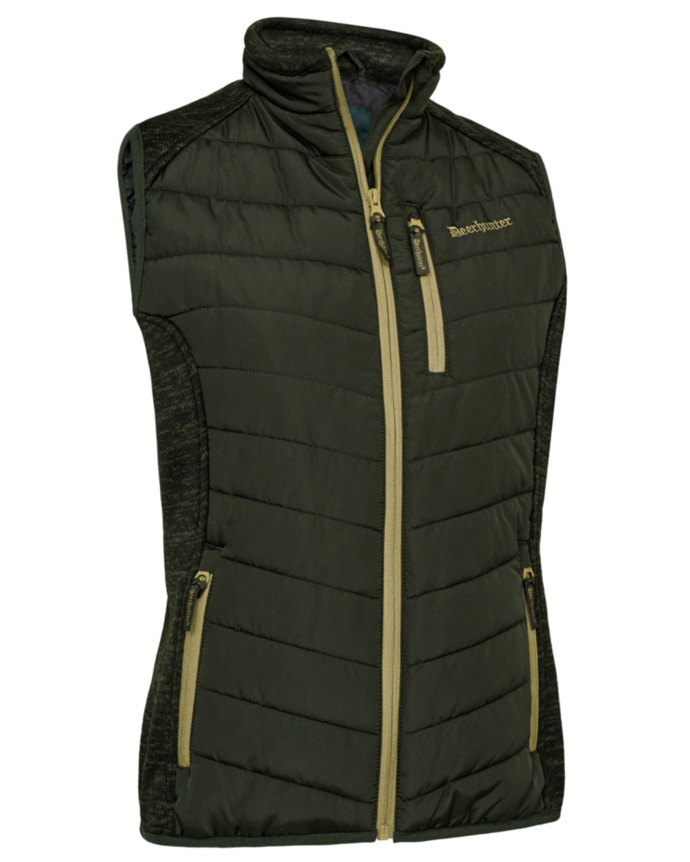 Forest Ember coloured Deerhunter Lady Moor Padded Waistcoat on white background 