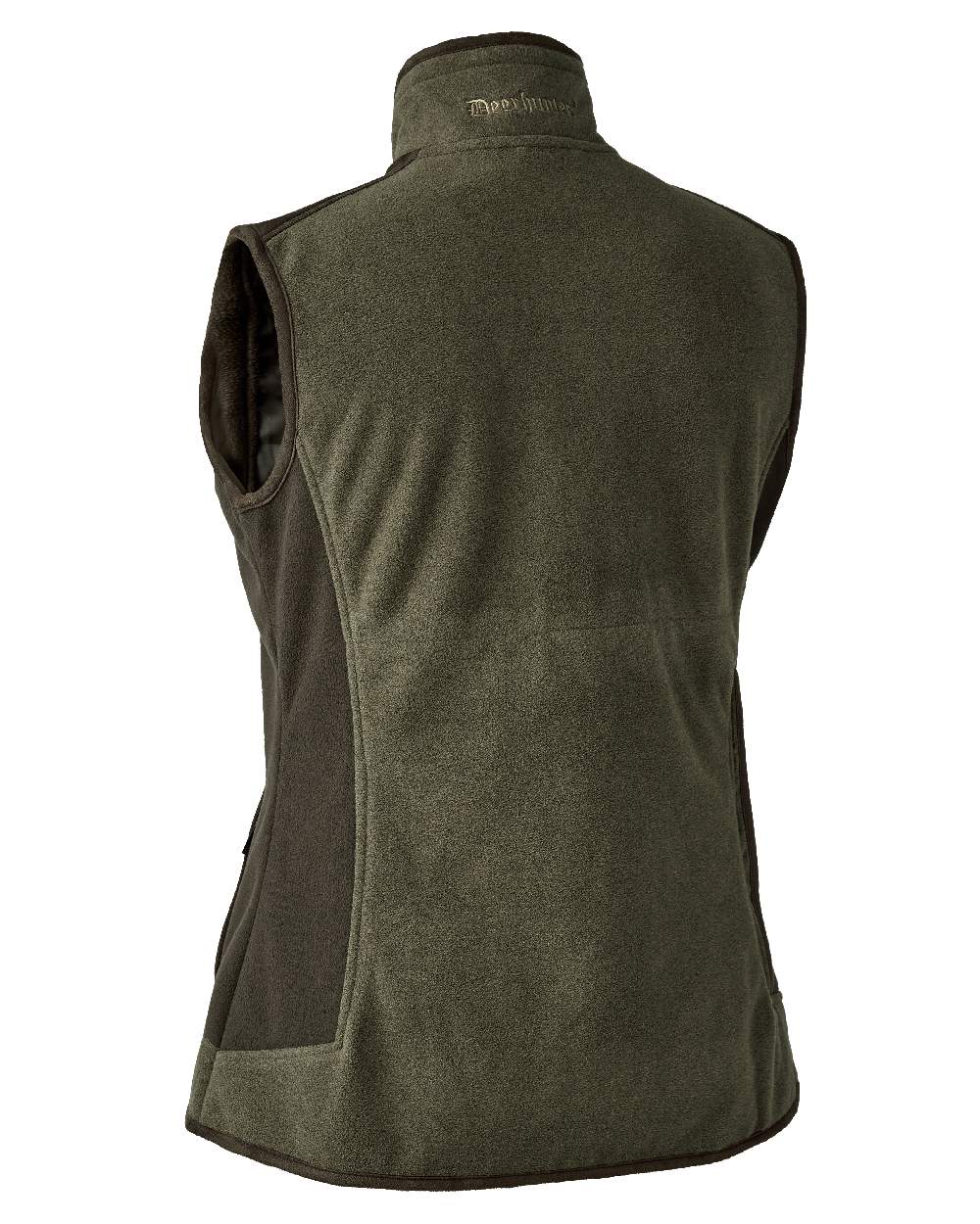 Graphite Green Melange coloured Deerhunter Lady Pam Bonded Fleece Waistcoat on white background 