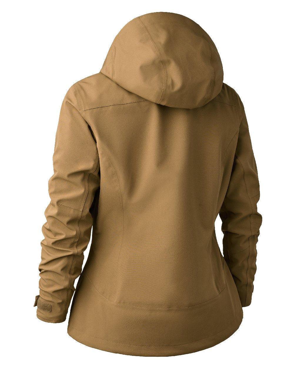 Butternut coloured Deerhunter Lady Sarek Shell Jacket with Hood on white background 