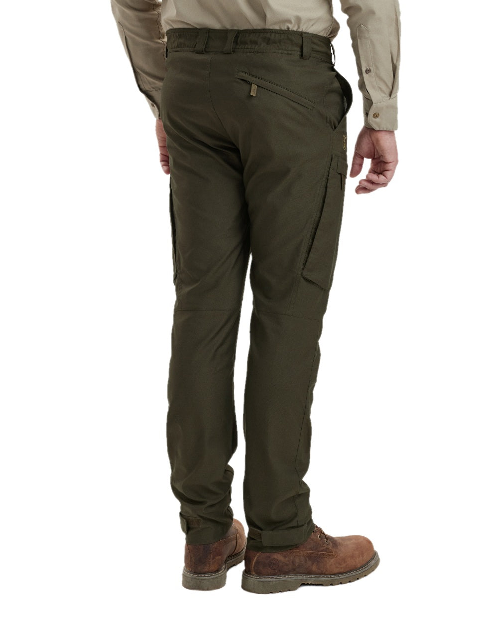 Forest coloured Deerhunter Matobo Trousers on white background 