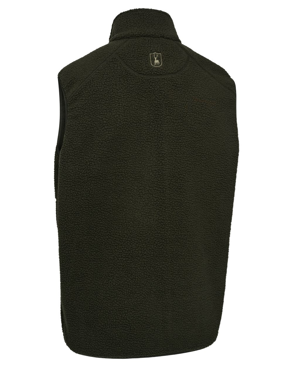 Forest Green coloured Deerhunter Mens Atlas Fleece Waistcoat on white background