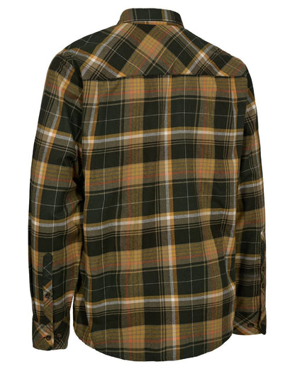 Green Check coloured Deerhunter Mens Hayden Shirt on white background 