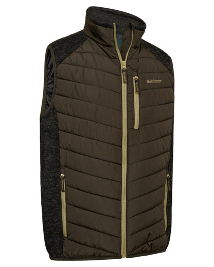 Fallen Leaf coloured Deerhunter Mens Moor Padded Waistcoat on white background 