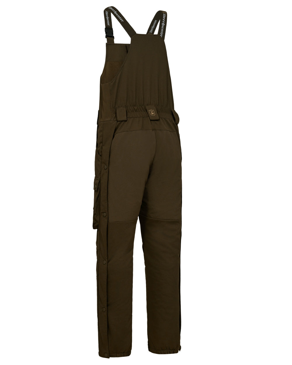 Art Green coloured Deerhunter Mens Muflon Pro Winter Bib Trousers on white background 