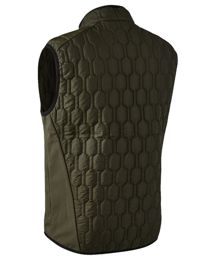 Forest Green coloured Deerhunter Mossdale Quilted Waistcoat on white background 