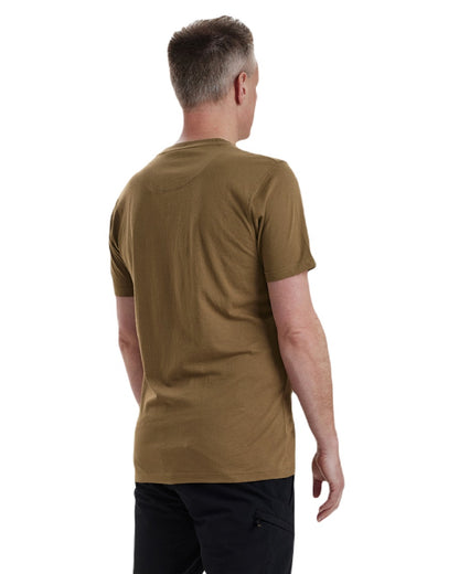 Butternut coloured Deerhunter Nolan T-Shirt on white background 