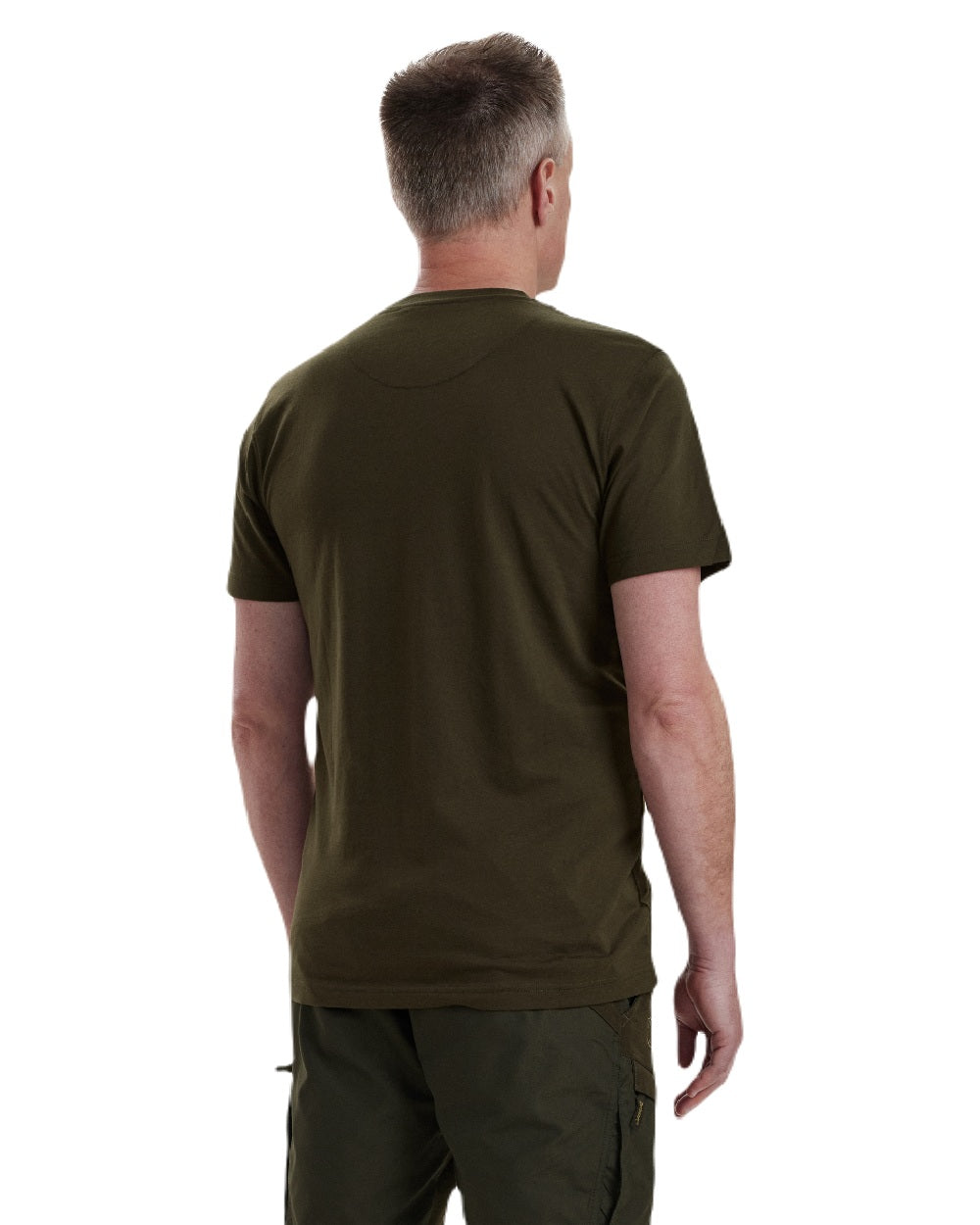 Deep Green coloured Deerhunter Nolan T-Shirt on white background 