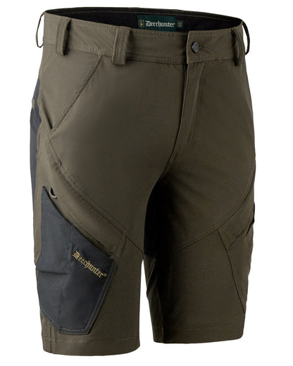 Bark Green coloured Deerhunter Northward Shorts on white background 