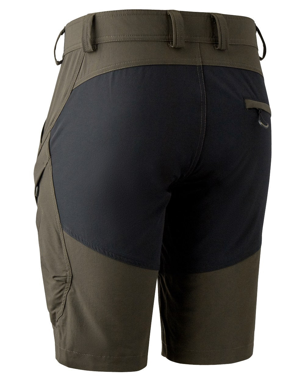 Bark Green coloured Deerhunter Northward Shorts on white background 