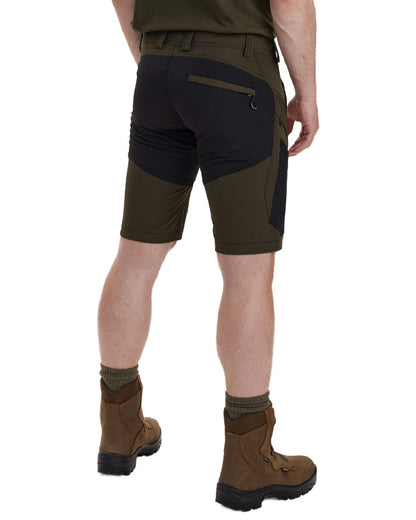 Bark Green coloured Deerhunter Northward Shorts on white background 