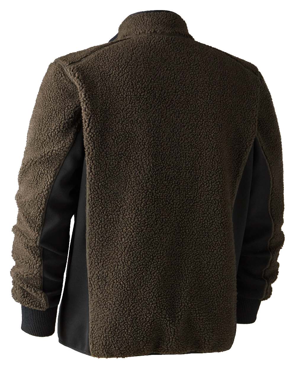 Chocolate Brown coloured Deerhunter Rogaland Fiber Pile Jacket on white background 