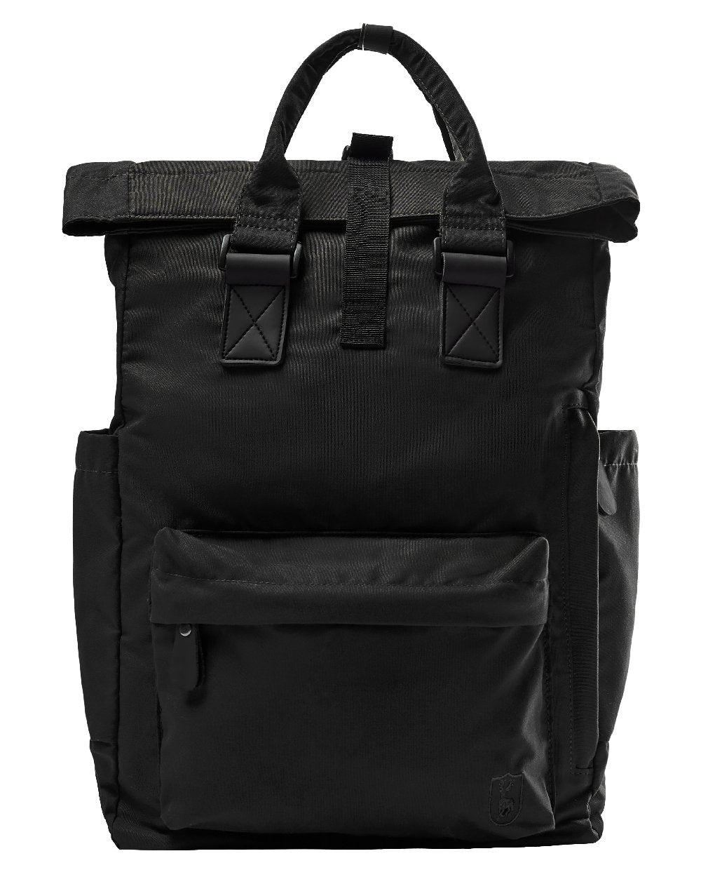 Black Ink coloured Deerhunter Rolltop Backpack on white background