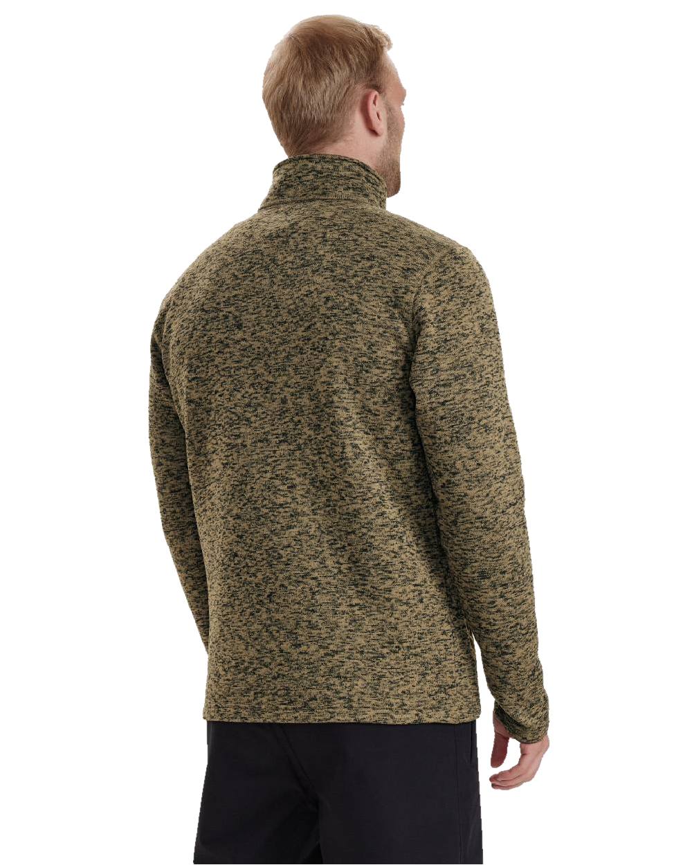 Butternut Melange coloured Deerhunter Sarek Knitted Jacket on white background 