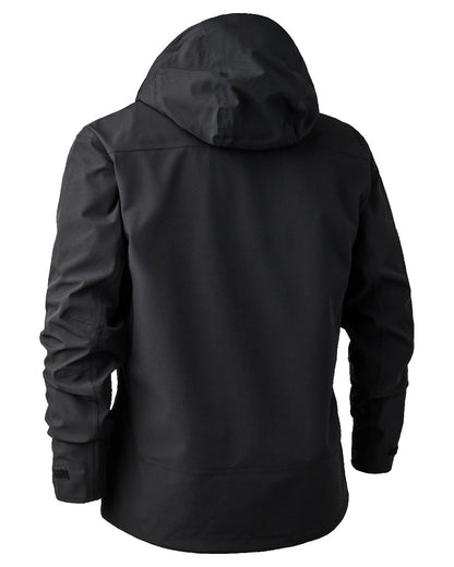 Black coloured Deerhunter Sarek Shell Jacket With Hood on white background 