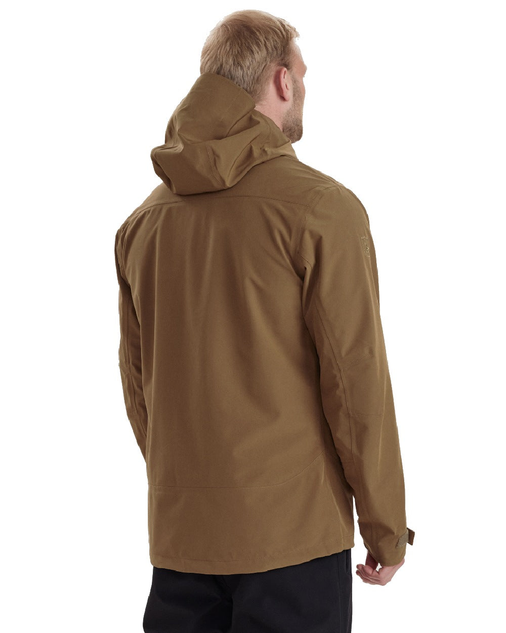 Butternut coloured Deerhunter Sarek Shell Jacket With Hood on white background 