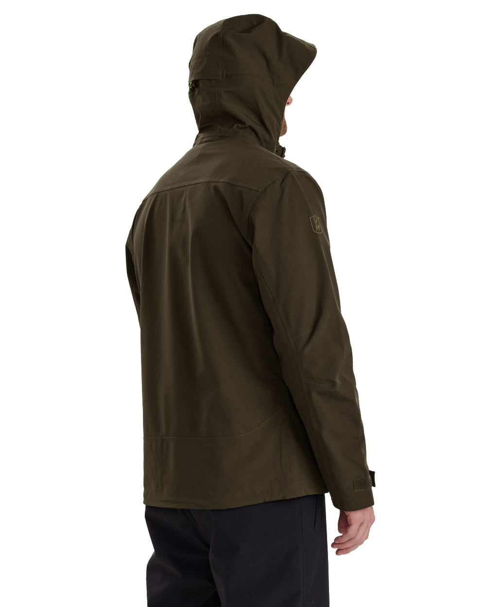 Fallen Leaf coloured Deerhunter Sarek Shell Jacket With Hood on white background 