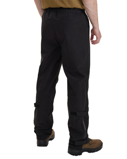 Black coloured Deerhunter Sarek Shell Trousers on white background 