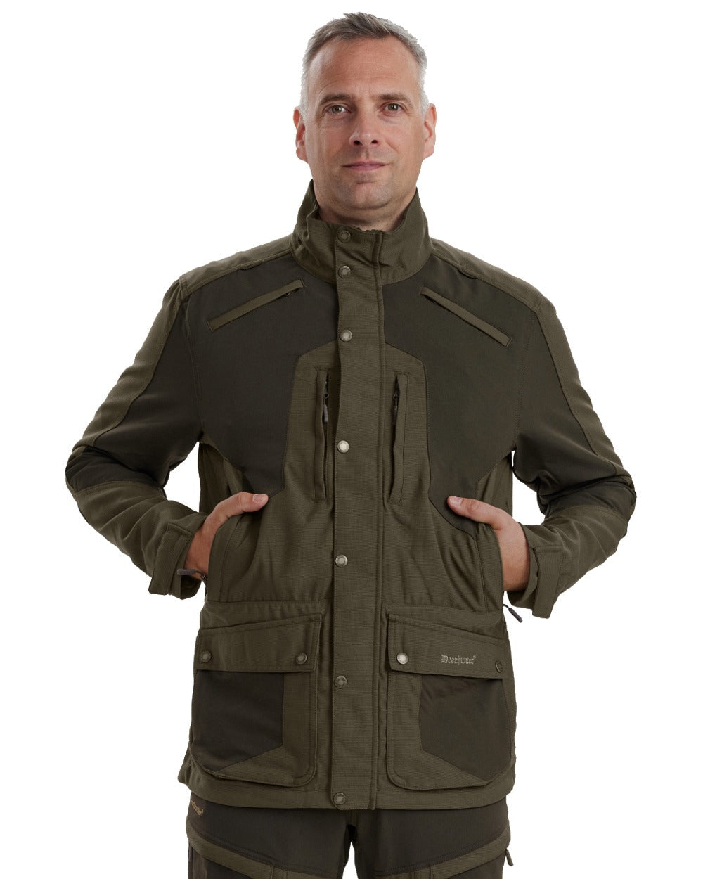 Palm Green coloured Deerhunter Strike Extreme Jacket on white background 