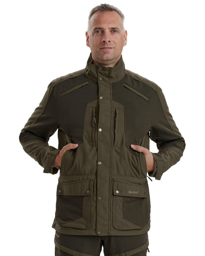 Palm Green coloured Deerhunter Strike Extreme Jacket on white background 