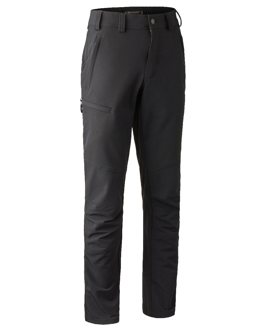 Black coloured Deerhunter Strike Full Stretch Trousers on white background 