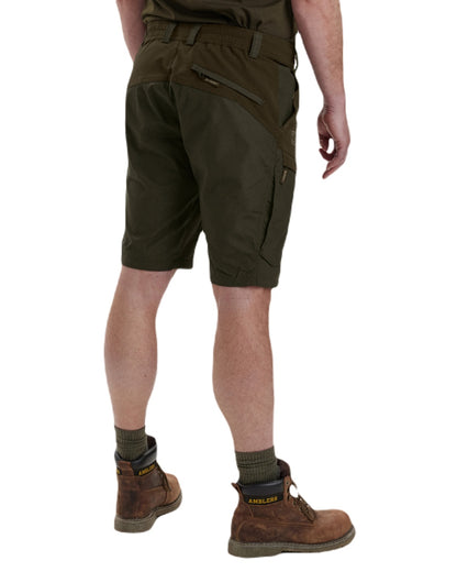 Deep Green coloured Deerhunter Strike Shorts on white background 