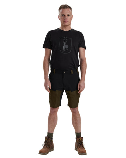 Fallen Leaf coloured Deerhunter Strike Shorts on white background 