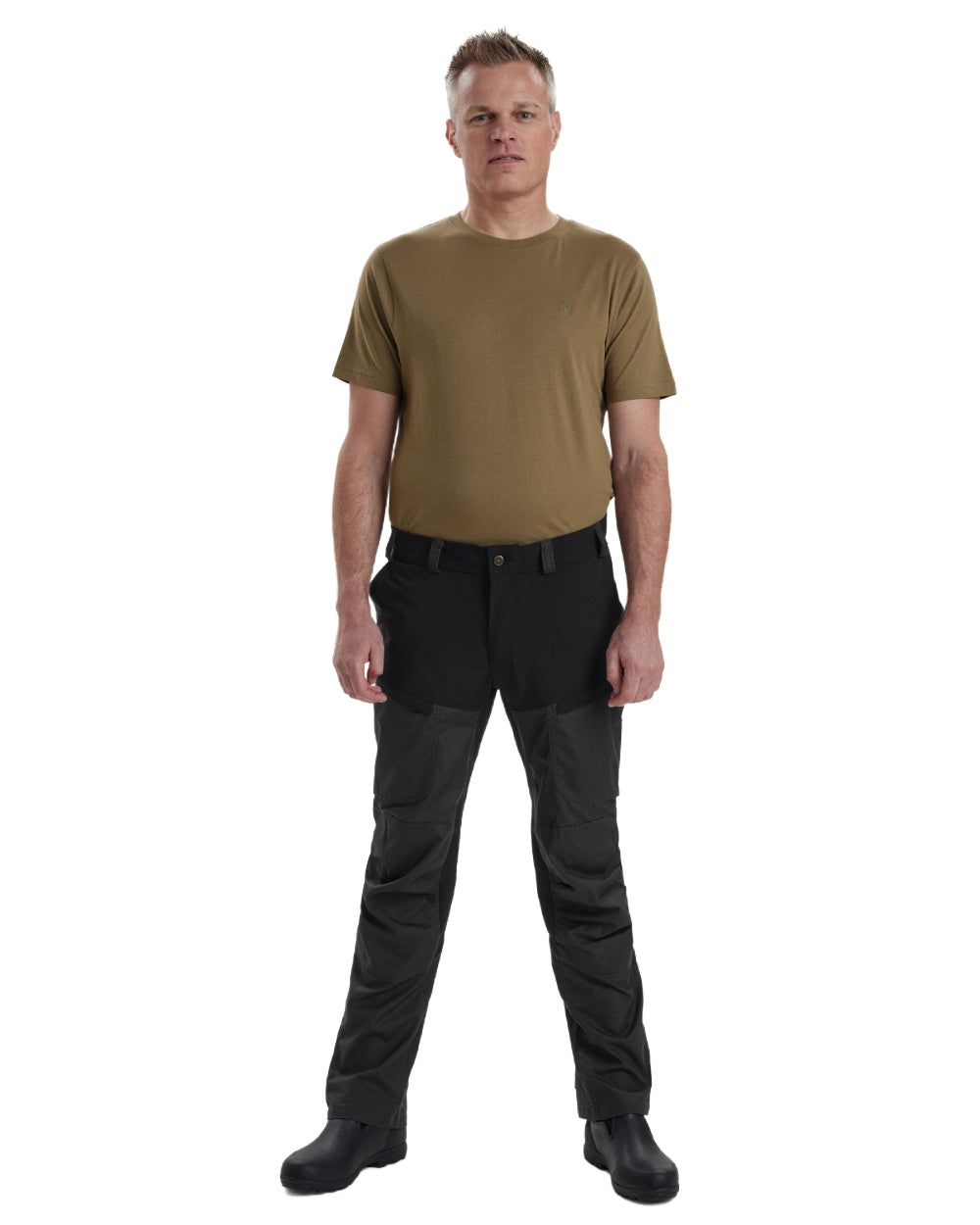 Black Ink coloured Deerhunter Strike Trousers on white background 