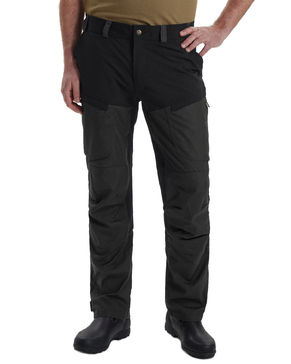 Black Ink coloured Deerhunter Strike Trousers on white background 