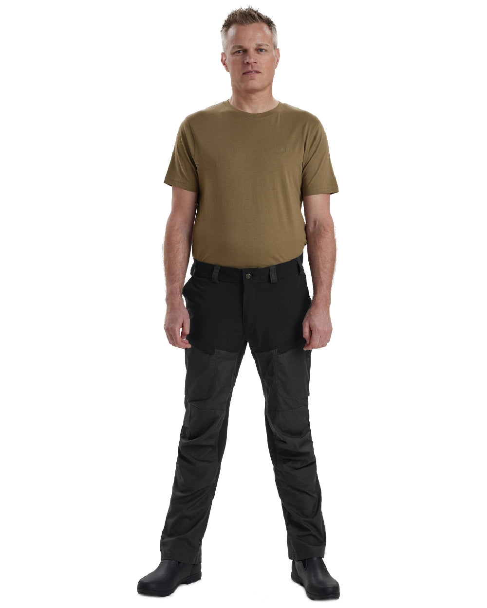 Black Ink coloured Deerhunter Strike Trousers on white background 