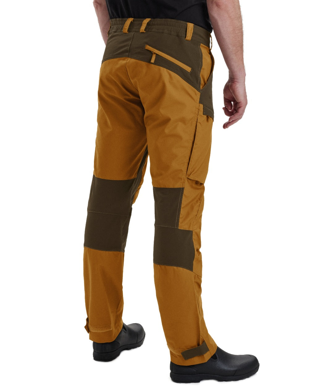 Bronze coloured Deerhunter Strike Trousers on white background 