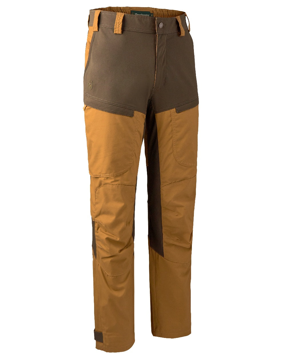 Bronze coloured Deerhunter Strike Trousers on white background 