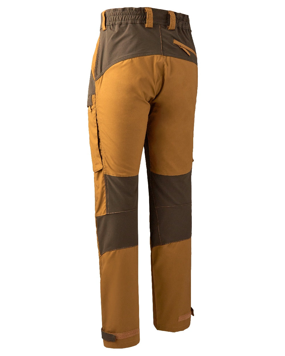 Bronze coloured Deerhunter Strike Trousers on white background 