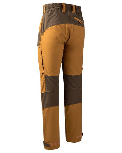 Bronze coloured Deerhunter Strike Trousers on white background 