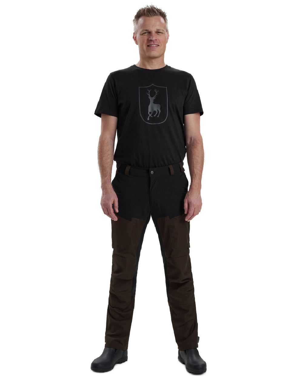 Dark Prune coloured Deerhunter Strike Trousers on white background 