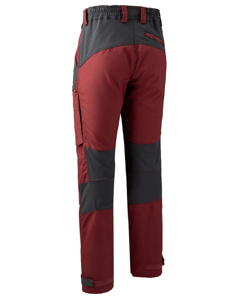 Oxblood Red coloured Deerhunter Strike Trousers on white background 