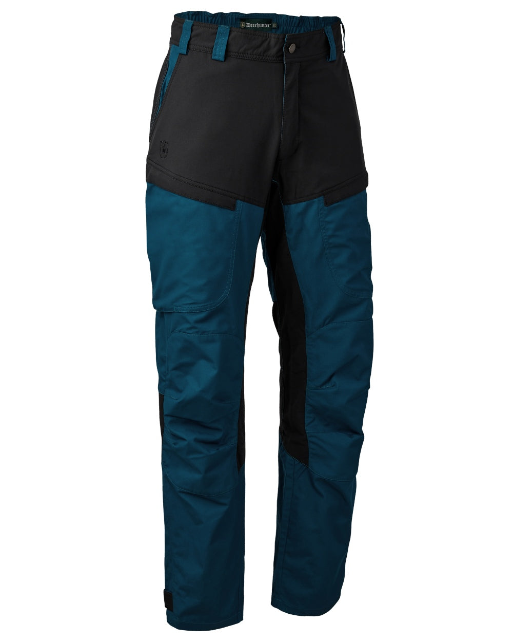 Pacific Blue coloured Deerhunter Strike Trousers on white background 