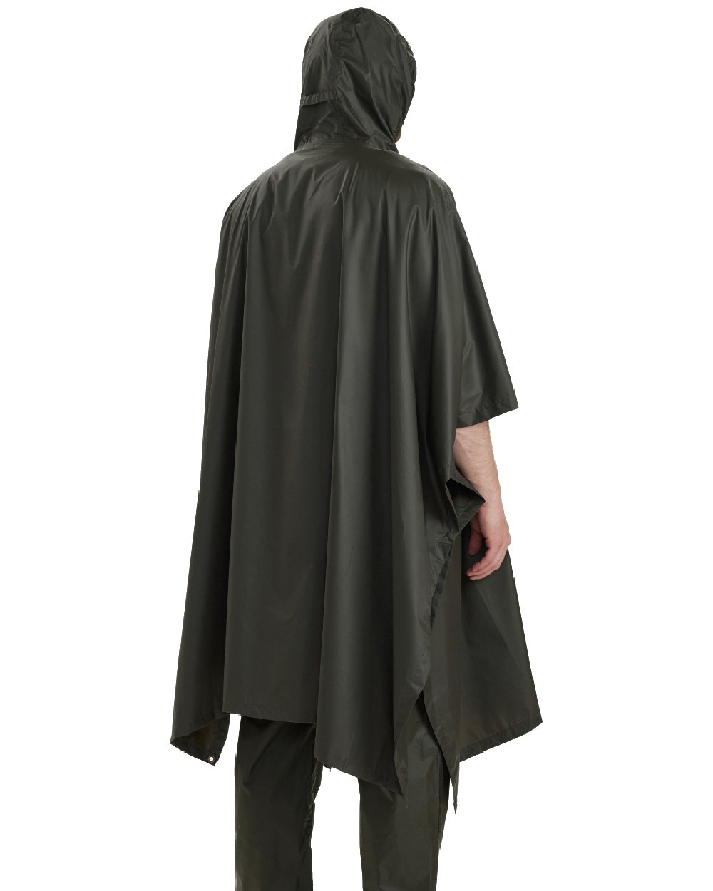 Timber coloured Deerhunter Survivor Rain Poncho on white background 