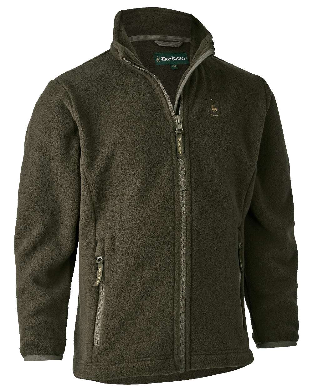 Beluga coloured Deerhunter Youth Chasse Fleece Jacket on white background