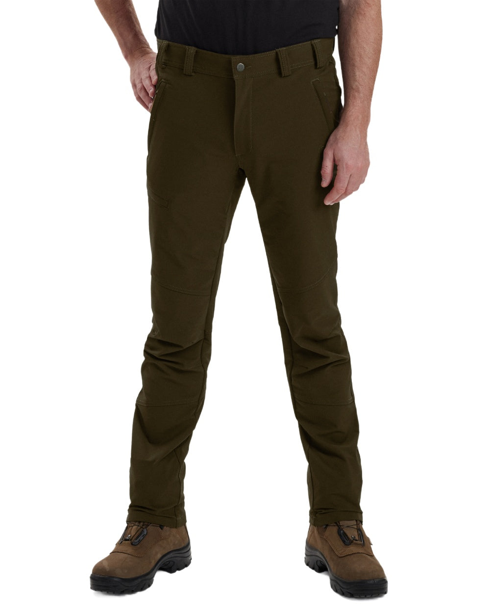 Fallen Leaf coloured Deerhunter Strike Full Stretch Trousers on white background 