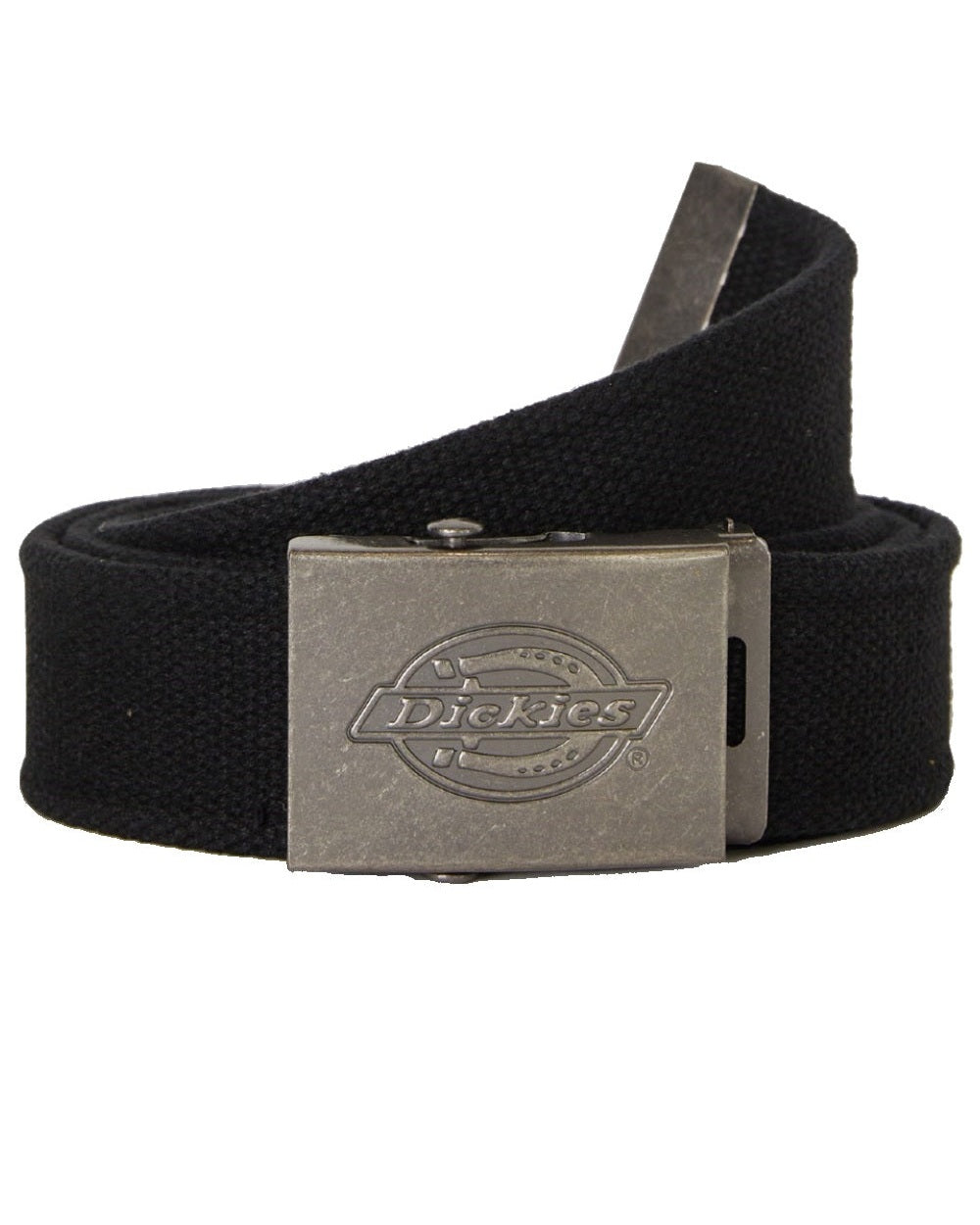 Black coloured Dickies Canvas Belt on white background 