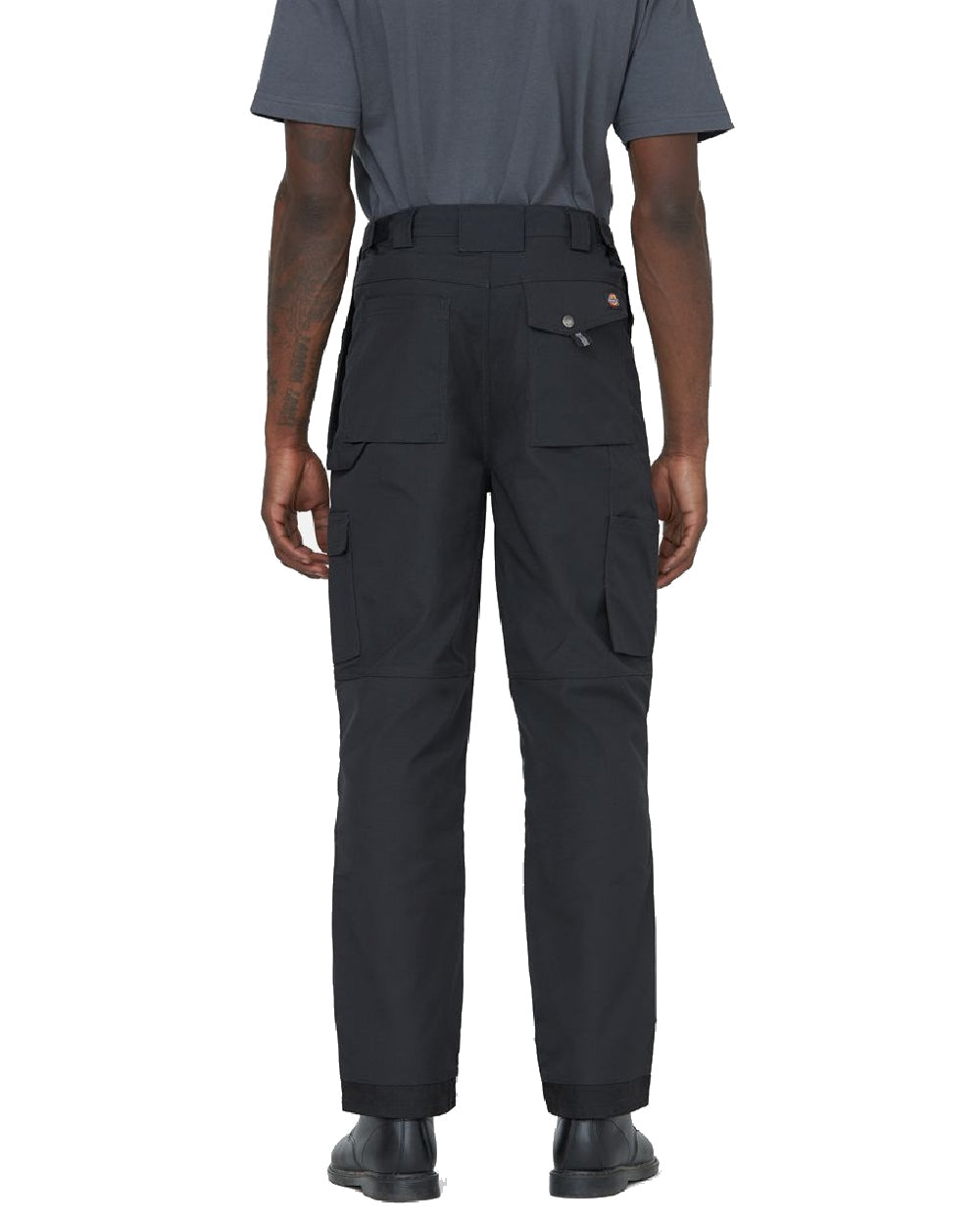 Black coloured Dickies Eisenhower Multi Pocket Trousers on white background 