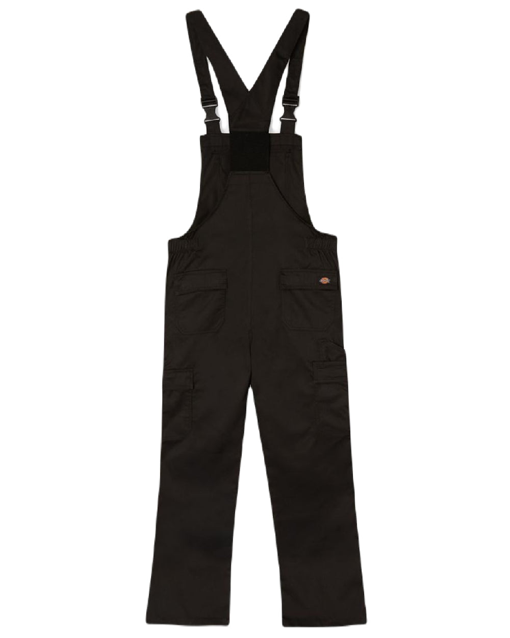 Black coloured Dickies Everyday Bib and Brace on white background 