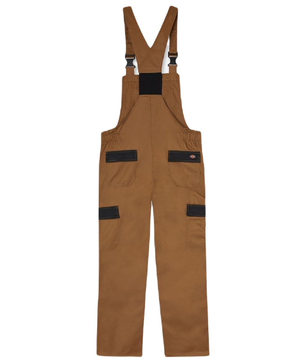 Khaki coloured Dickies Everyday Bib and Brace on white background 