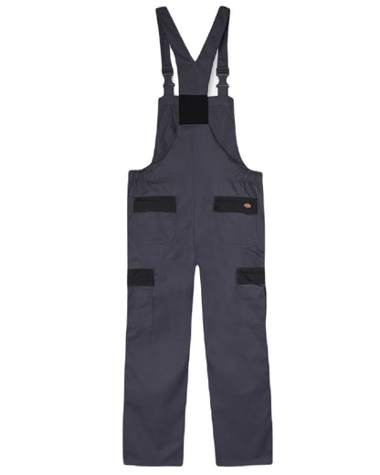 Grey coloured Dickies Everyday Bib and Brace on white background 