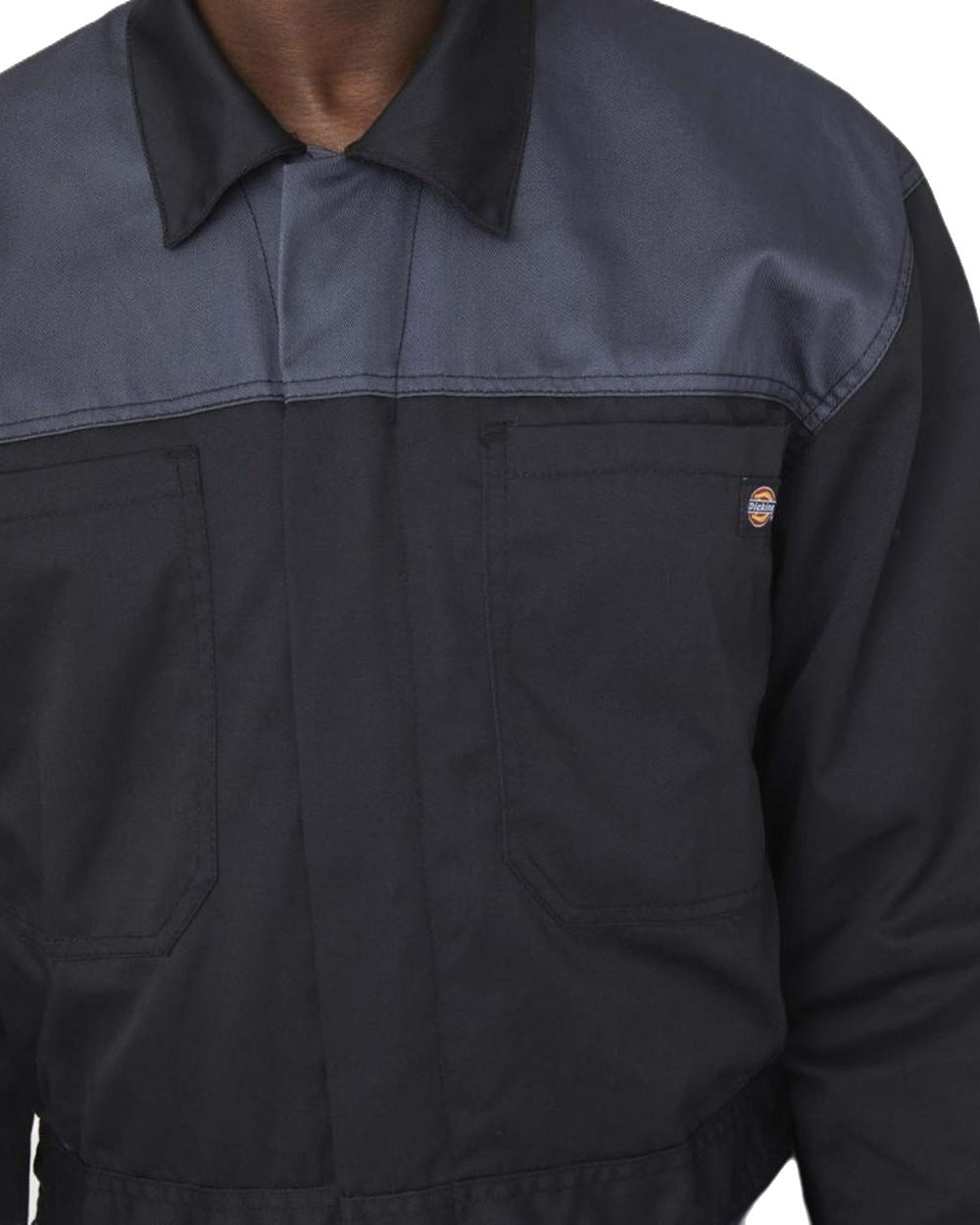 Black Grey coloured Dickies Everyday Coverall on white background 