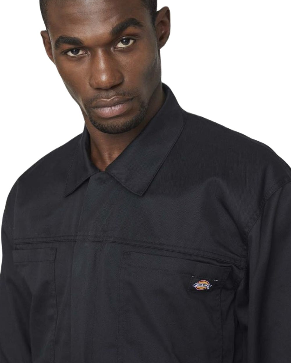 Black coloured Dickies Everyday Coverall on white background 