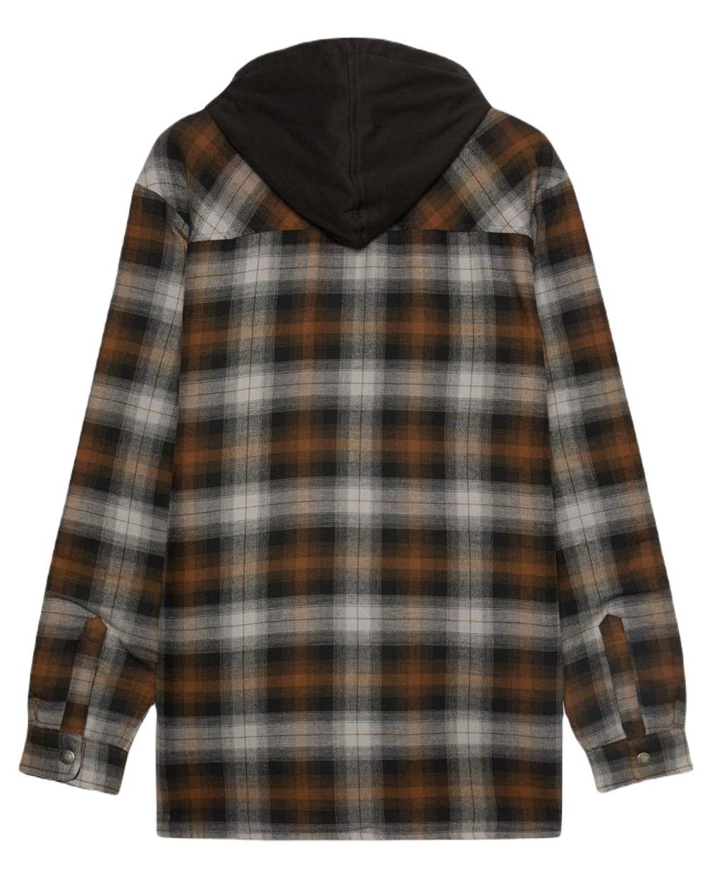 Black Timber Dickies Fleece Hood Flannel Shirt Jacket on white background 