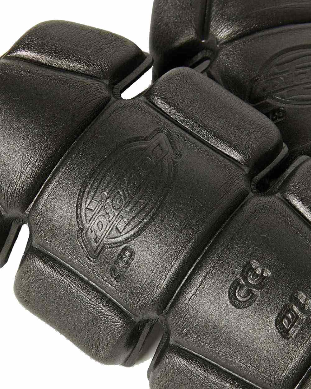 Black coloured Dickies Knee Pads on white background 